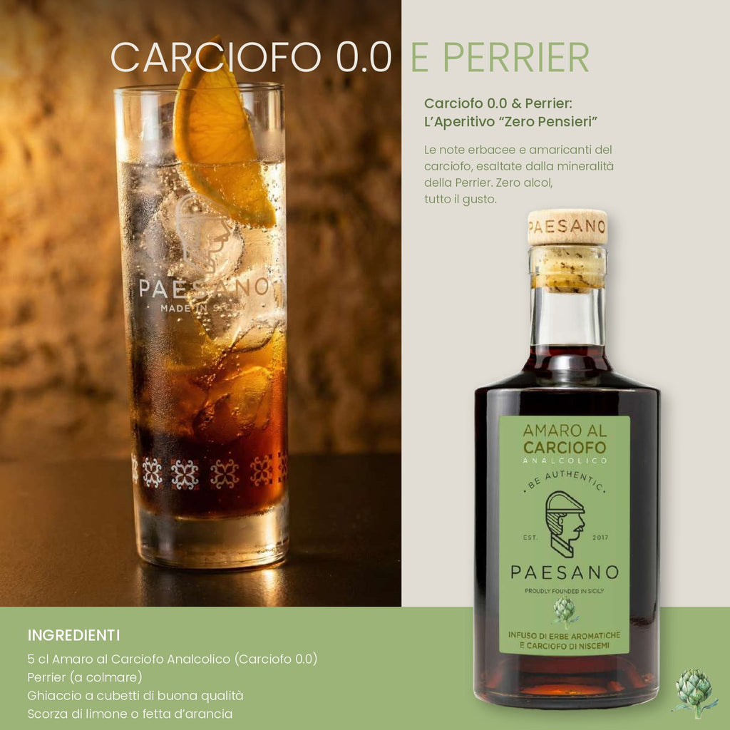 Alcohol-free artichoke liqueur