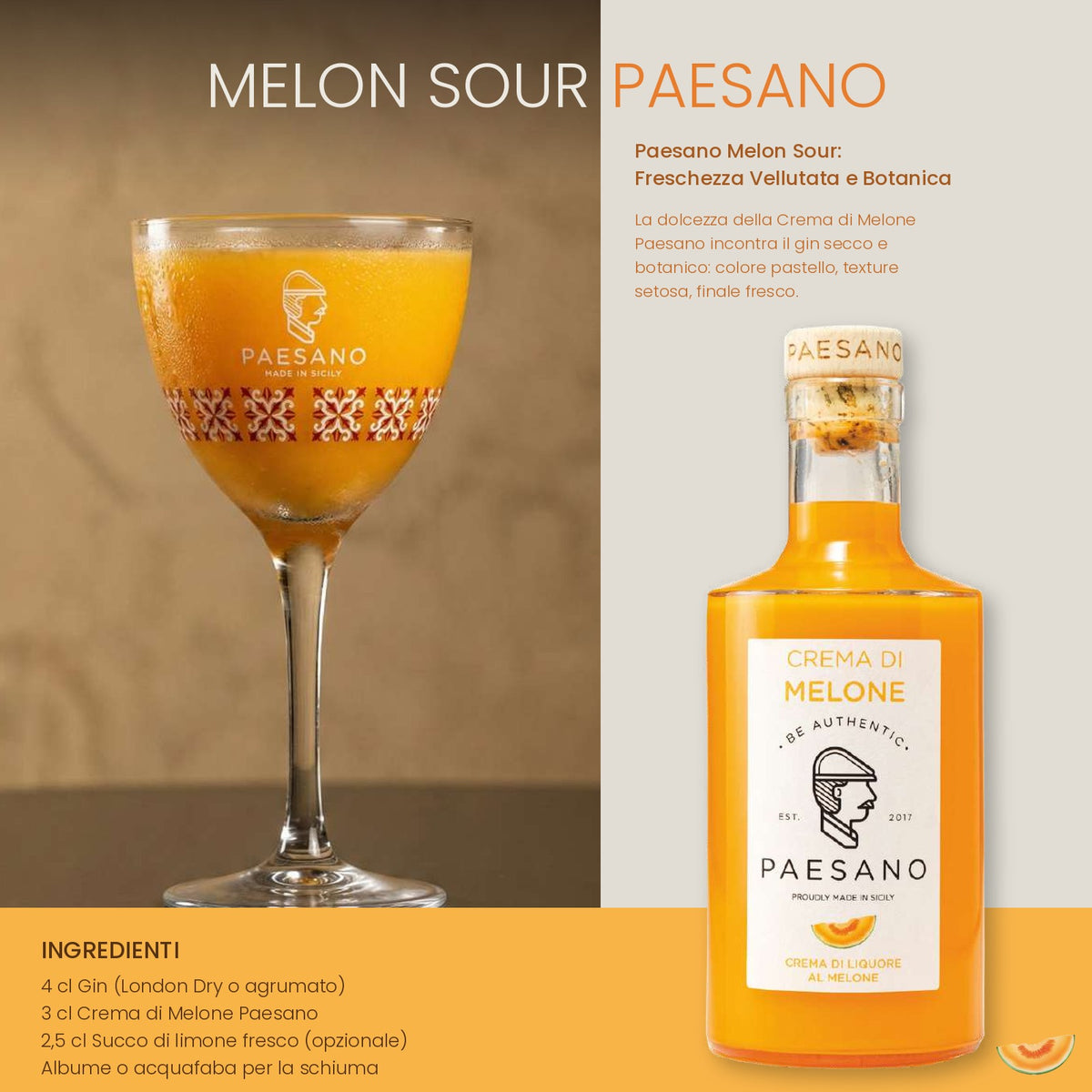 Crema di Liquore al Melone Cantalupo
